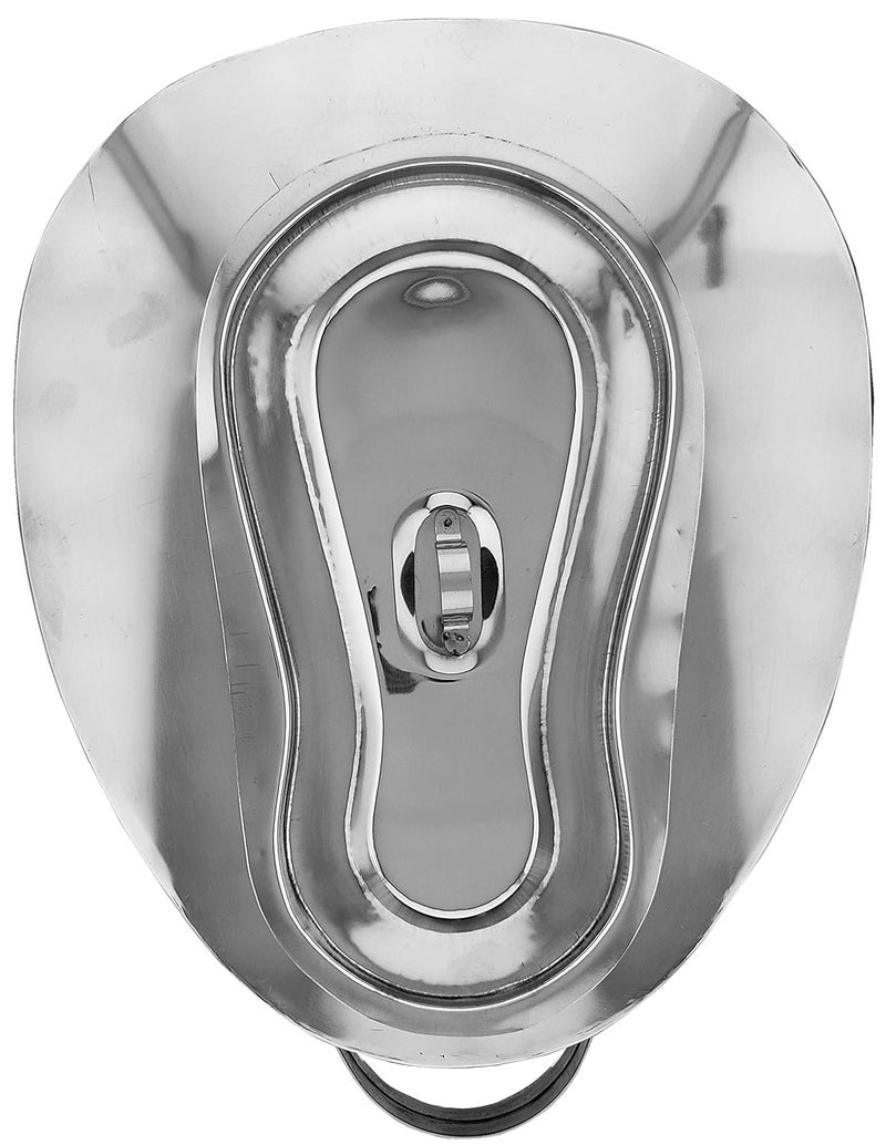 Amazecare ™ Medical Reusable Female Bed Pan With Lid Made From Heavy Stainless Steel - Image 2
