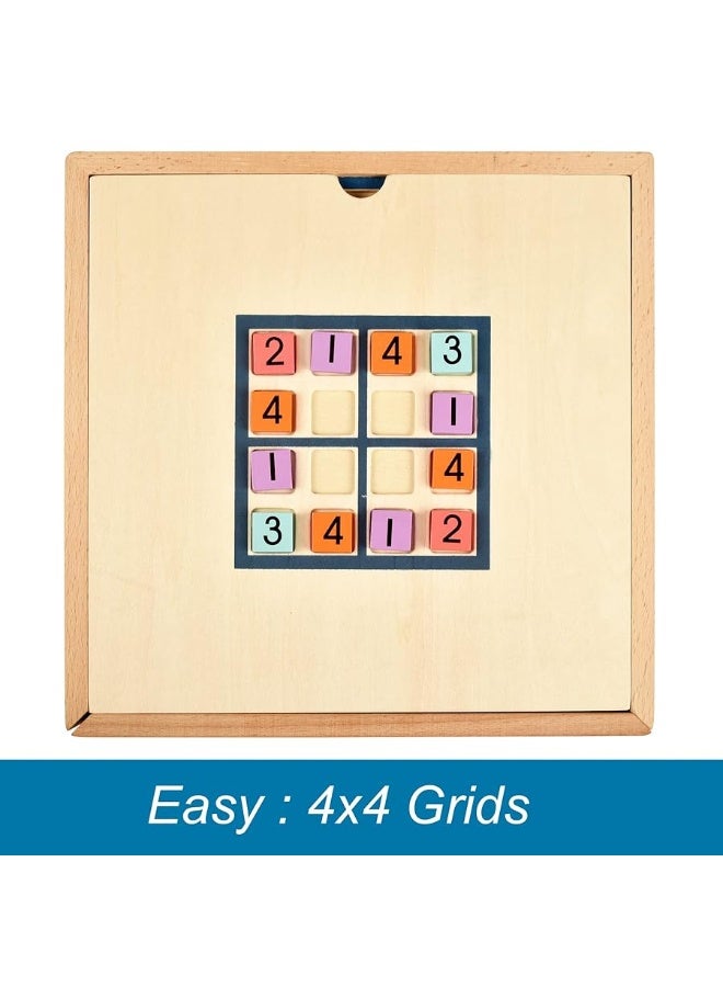 BOHS Wooden Rainbow Sudoku  3 in 1 Easy to Hard  with Book of 320 Sudoku Puzzles  Desktop Brain Teaser Game Toys - Image 3