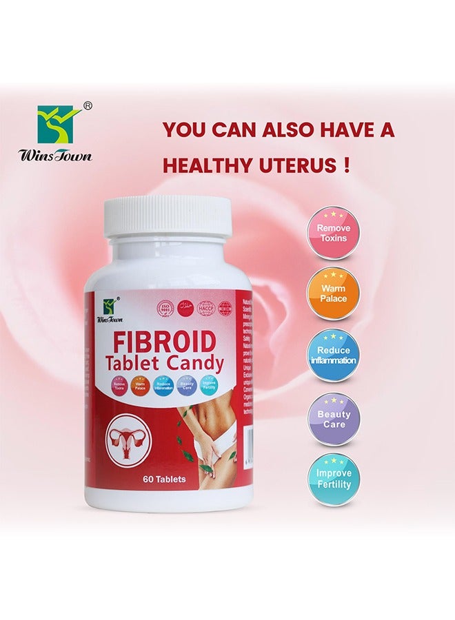Wins Town Fibroid Tablet Candy, 1000 mg Nutritional Supplement Sugar Tablet for Women, Naturally Helps in Shrinking Fibroids and Ovarian Cysts, 60 Tablets - Image 5