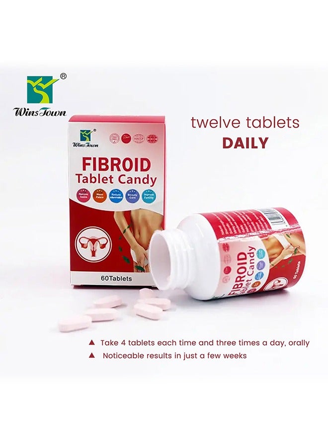 Wins Town Fibroid Tablet Candy, 1000 mg Nutritional Supplement Sugar Tablet for Women, Naturally Helps in Shrinking Fibroids and Ovarian Cysts, 60 Tablets - Image 2