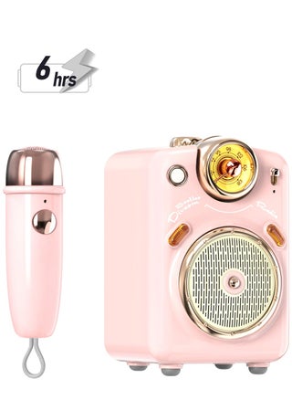 Fairy OK Retro Mini Karaoke Bluetooth Speaker Portable Bluetooth Speaker Pink - pzsku/ZAD0F6239C2B3C317D4FBZ/45/1743924189/a1462e3b-7a36-49a1-994a-e910b0a09ff3