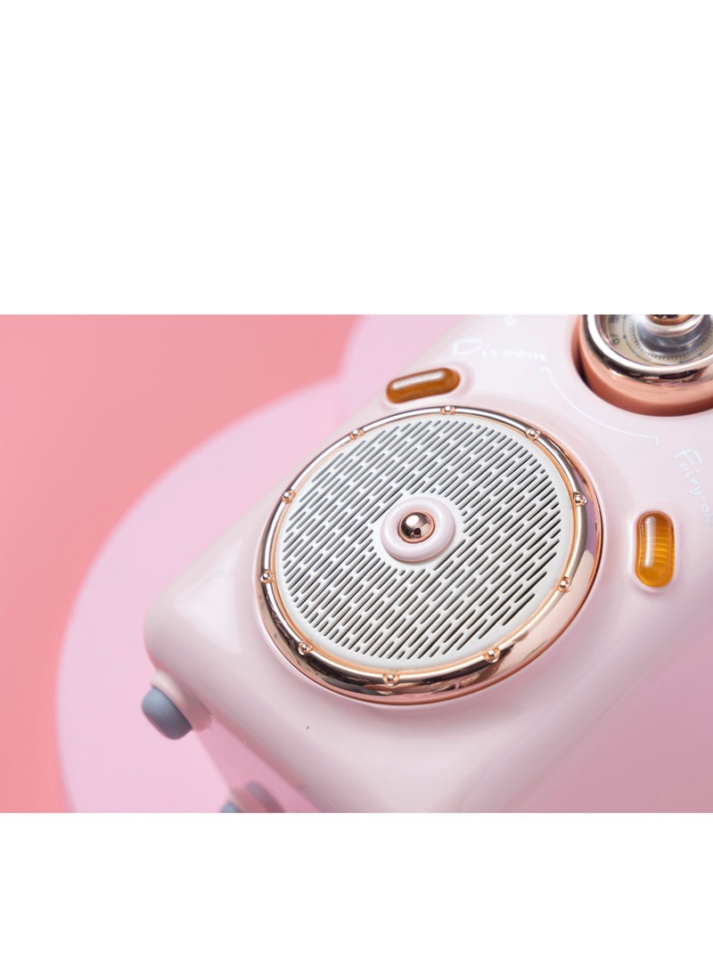 Fairy OK Retro Mini Karaoke Bluetooth Speaker Portable Bluetooth Speaker Pink