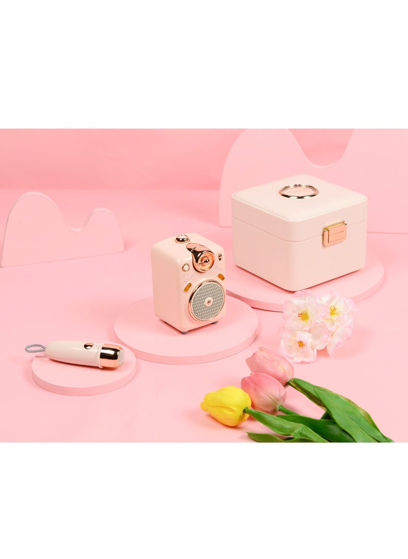Fairy OK Retro Mini Karaoke Bluetooth Speaker Portable Bluetooth Speaker Pink
