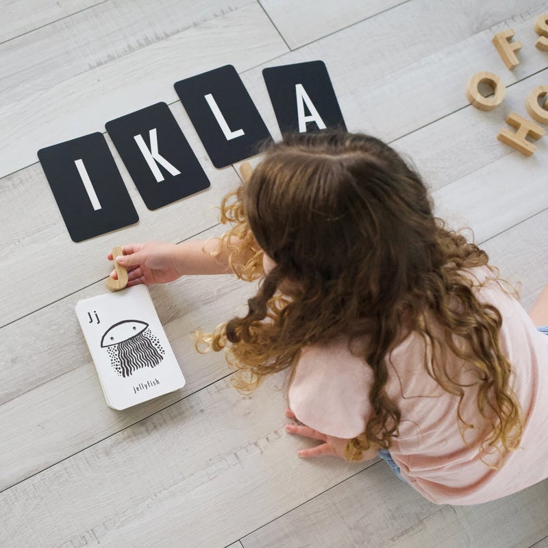 Wee Gallery Educational Flashcards For Babies  Black And White Animal Alphabet Learning Cards  Double Sided  Ideal For Visual Stimulation  Cognitive Development In Babies And Toddlers - Image 4