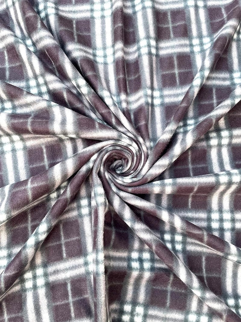 BREVARD BREVARD Single Bed Woolen Fabric Checkered Quilt CoverDuvet CoverRajai CoverBlanket Cover for Winters 60x90 Inches Grey and Brown Combo of 2  - Image 4
