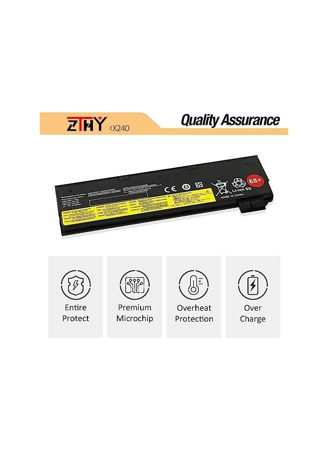 ZTHY - 48Wh 68+ Laptop Battery Replacement For Lenovo Thinkpad X240 X250 X260 X270 W550 W550S L450 L460 L470 P50S T440 T440S T450 T450S T460 T460P T470P T550 T560 45N1124 45N1125 45N1128 45N1129 45N1130 - Image 1