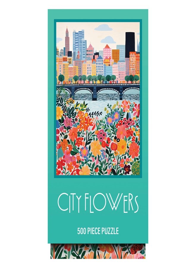Rose Art RoseArt - Vertical Visions - City Flowers 500 Piece Jigsaw Puzzle - Stunning Cityscape and Floral Design Puzzle for Adults - Image 4