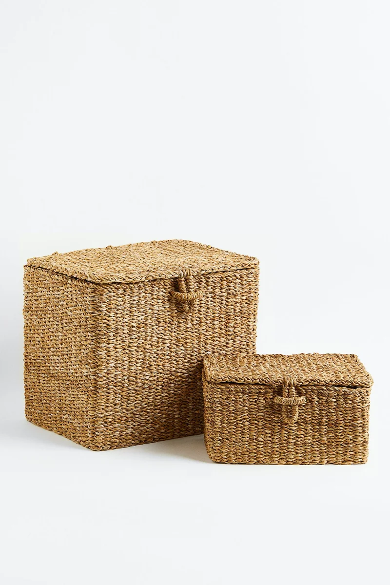 اتش اند ام Lidded storage basket