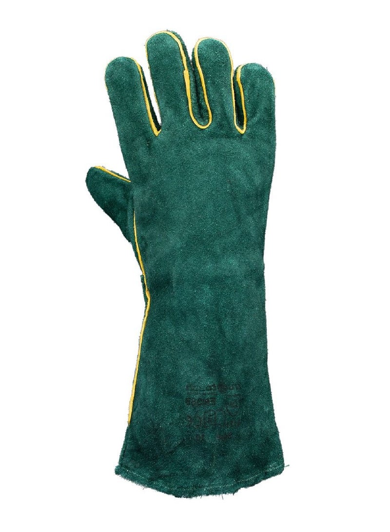 Jsafe Heat Resistant Welding Leather Glove Green 16Inch
