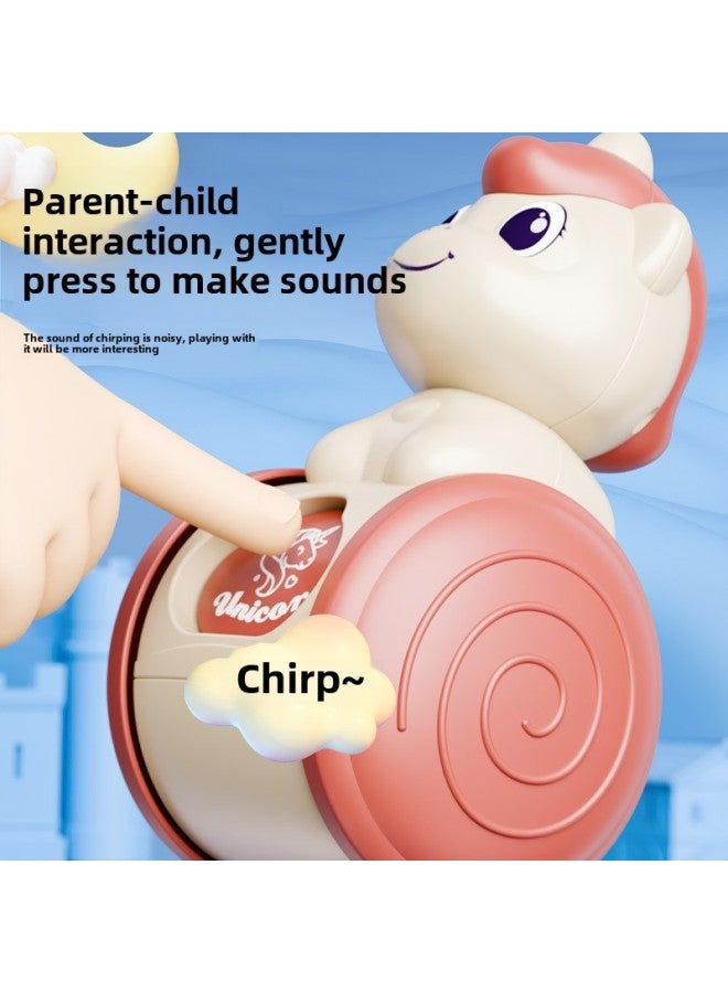 Unicorn Sliding Tumbler Early Teaching Crawling Children Comfort Balance Inertia Car Educational Training Toys Cross Border-Color: Unicorn Sliding Tumbler English Color Box  - Image 5