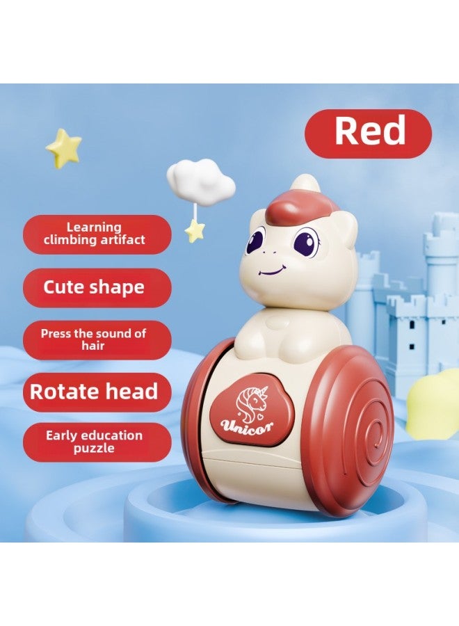 Unicorn Sliding Tumbler Early Teaching Crawling Children Comfort Balance Inertia Car Educational Training Toys Cross Border-Color: Unicorn Sliding Tumbler English Color Box  - Image 1