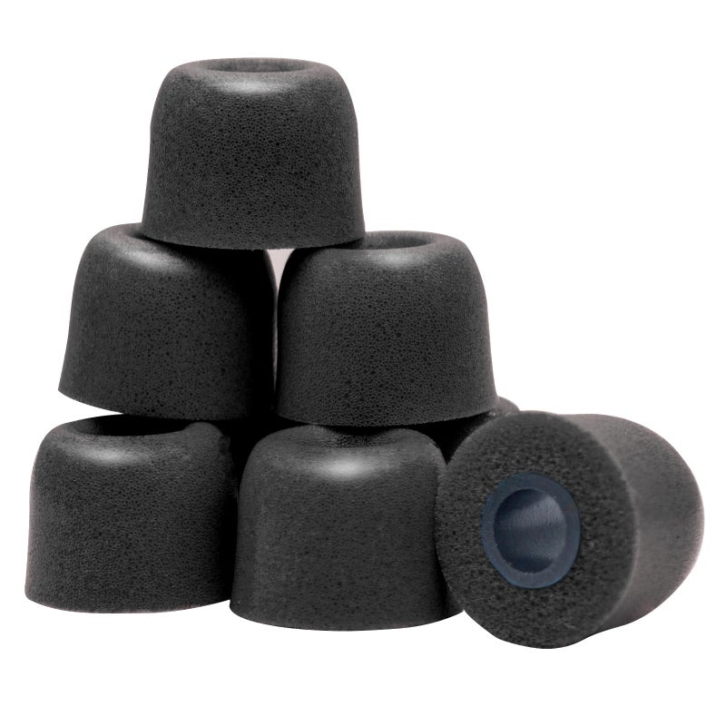 Klowcok Memory Foam Replacement Earbud Tips for KZ ZS10 Pro X ZSN, Sennheiser IE 200, TV Headset, IEM Earphones, in Ear Headphone Tips. 3 Pairs-Small/Medium/Large, Black - Image 1