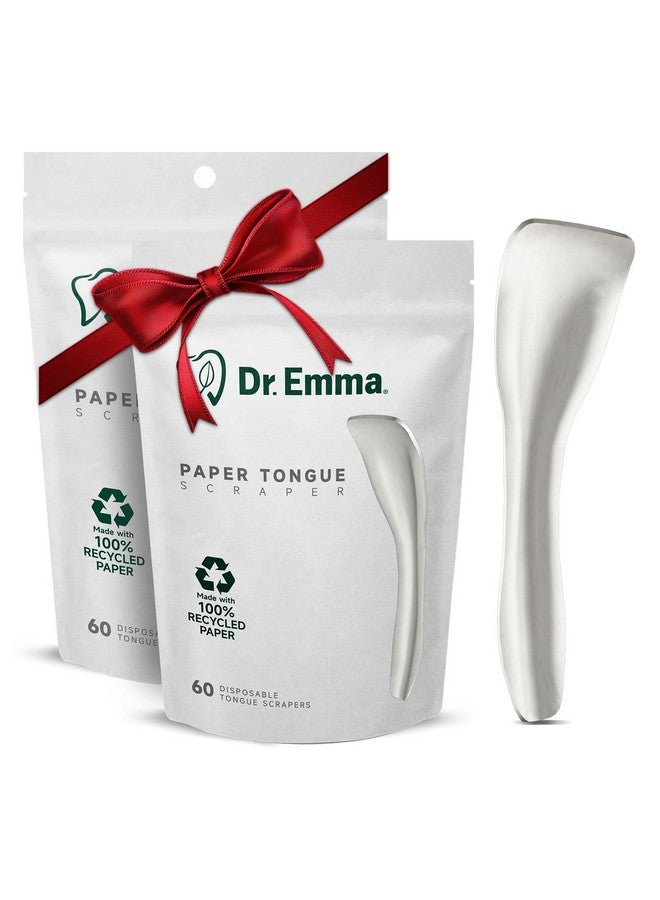Dr.Emma Dr. Emma Tongue Scraper, 120 Count, Disposable Tongue Cleaner for Adults, Paper Hygienic Scraper, Clean Tongue, Promote Fresh Breath (Pack of 2) - Image 1
