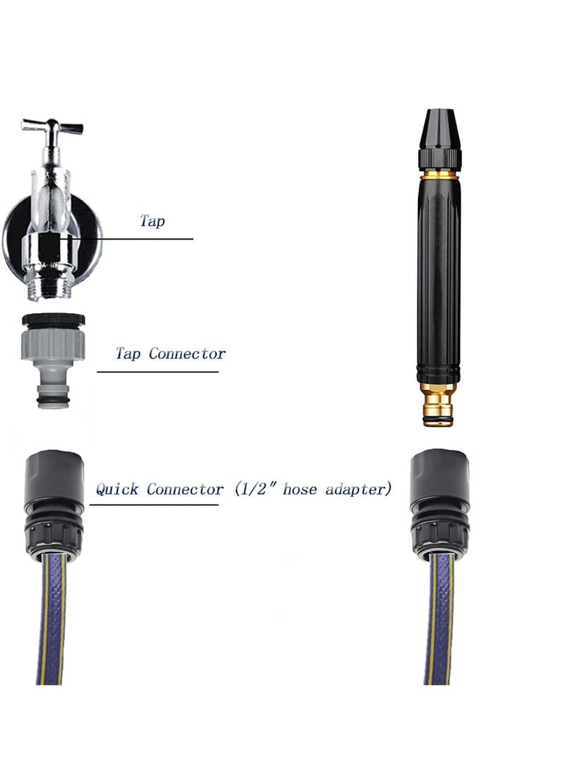 High Pressure Water Spray Nozzle for Car,Bike,Gardenening,Plants|Car Washer & Water Hose Nozzle Pipe Connector Outdoor, Dust Removal Jet Sprayer, Pen Hose Nozzle for Pressure Washer Booster - Image 3