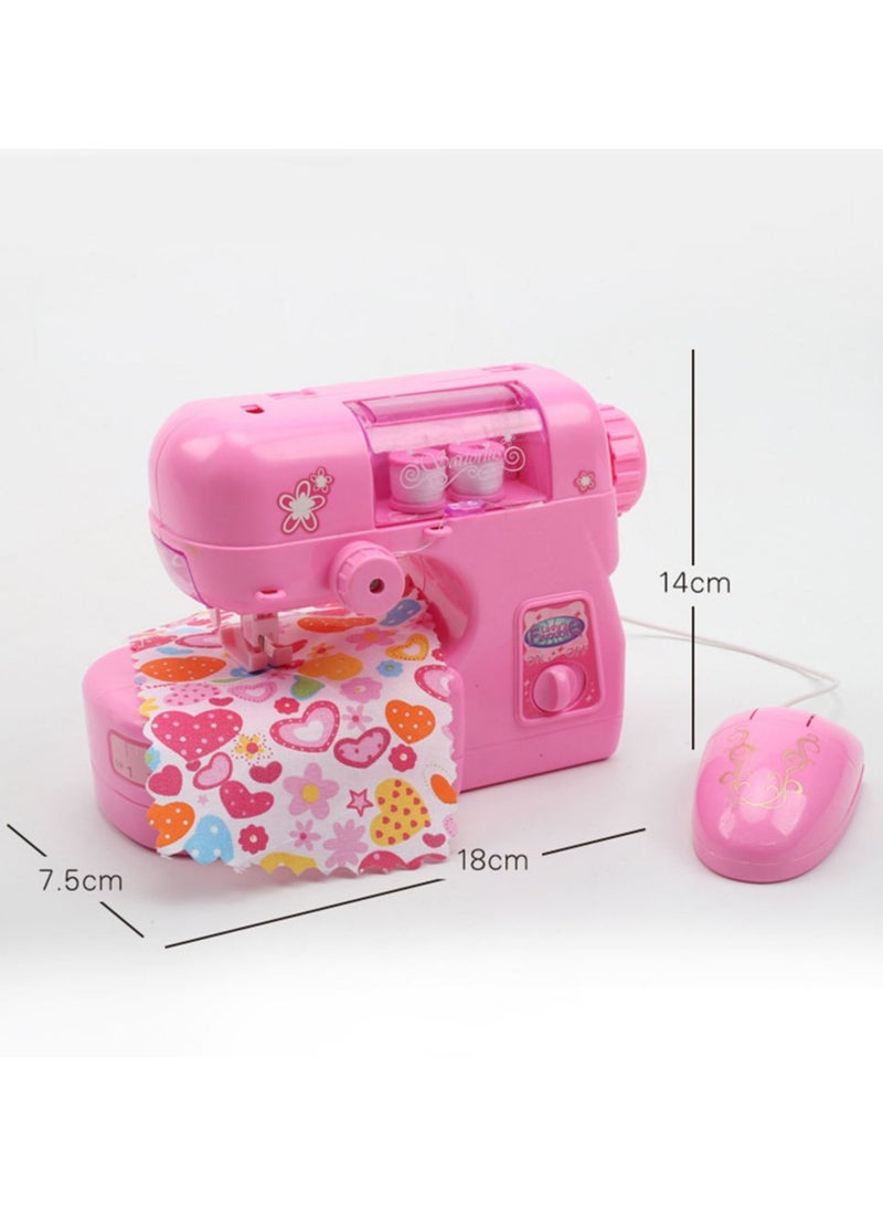 ماكينة خياطة ألعاب للأطفال | لعبة محاكاة تعليمية مع أضواء وخيوط | جهاز منزلي صغير للبنات | لعبة خياطة ترفيهية لتنمية الإبداع - Image 3