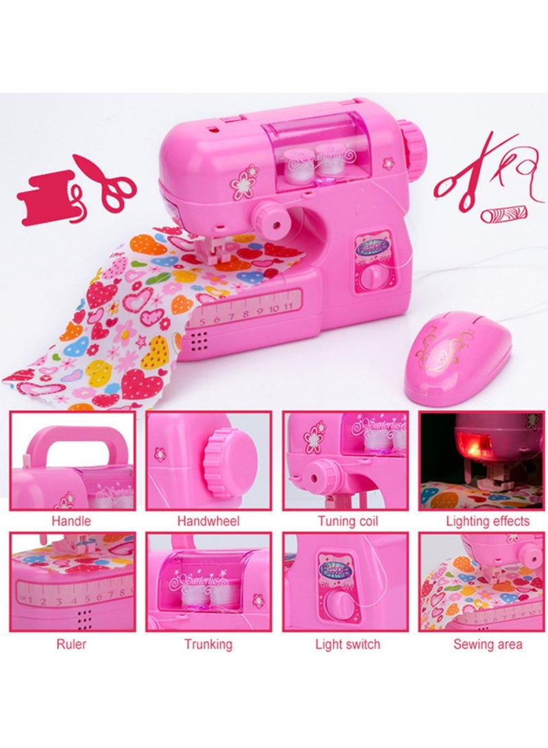 ماكينة خياطة ألعاب للأطفال | لعبة محاكاة تعليمية مع أضواء وخيوط | جهاز منزلي صغير للبنات | لعبة خياطة ترفيهية لتنمية الإبداع - Image 2