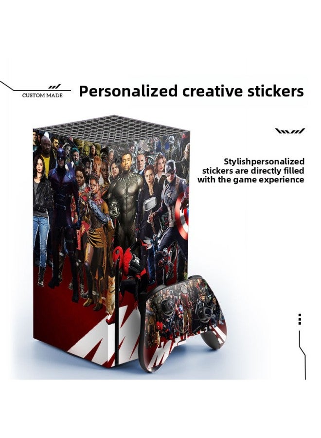 Loquat Applicable To Microsoft Xbox Series X Home Game Machine Protective Film Handle Accessories Film National Style Scratch-resistant-Color:Custom Images - Image 2