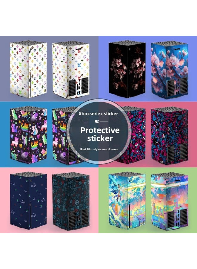 Loquat Applicable To Microsoft Xbox Series X Home Game Machine Protective Film Handle Accessories Film National Style Scratch-resistant-Color:Custom Images - Image 1