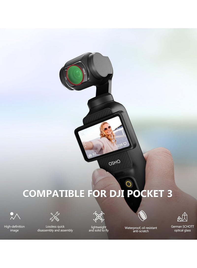 STARTRC Pocket 3 CPL Filter, Magnetic Lens Filter Compatible for DJI Osmo Pocket 3 Creator Combo-Aluminum Version - Image 2