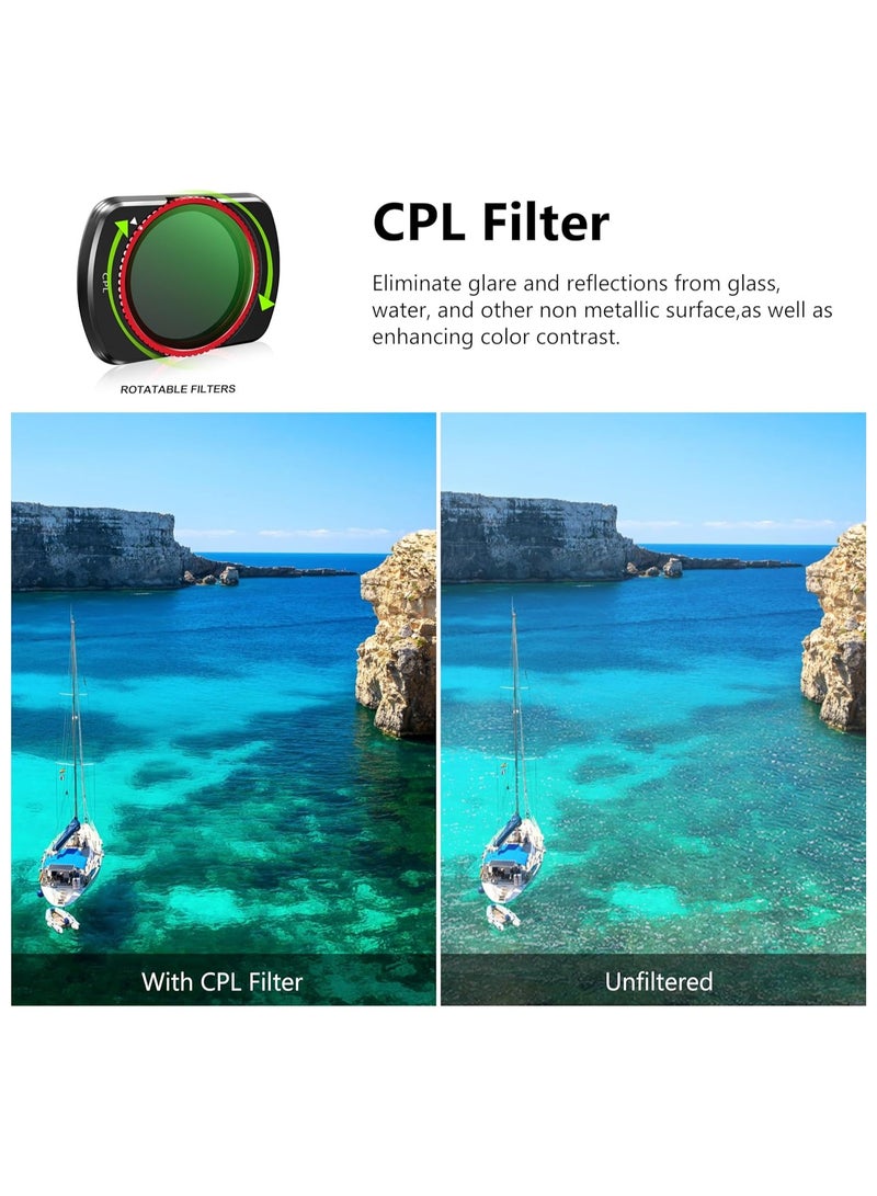 STARTRC Pocket 3 CPL Filter, Magnetic Lens Filter Compatible for DJI Osmo Pocket 3 Creator Combo-Aluminum Version - Image 4