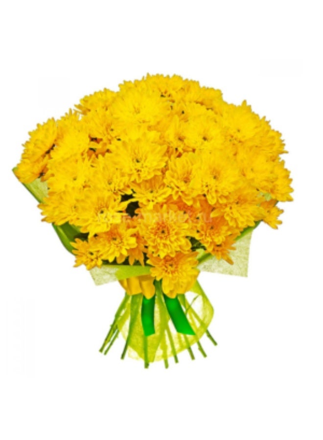 Carmel Flowers 12 Yellow Chrysanthemum Bunch
