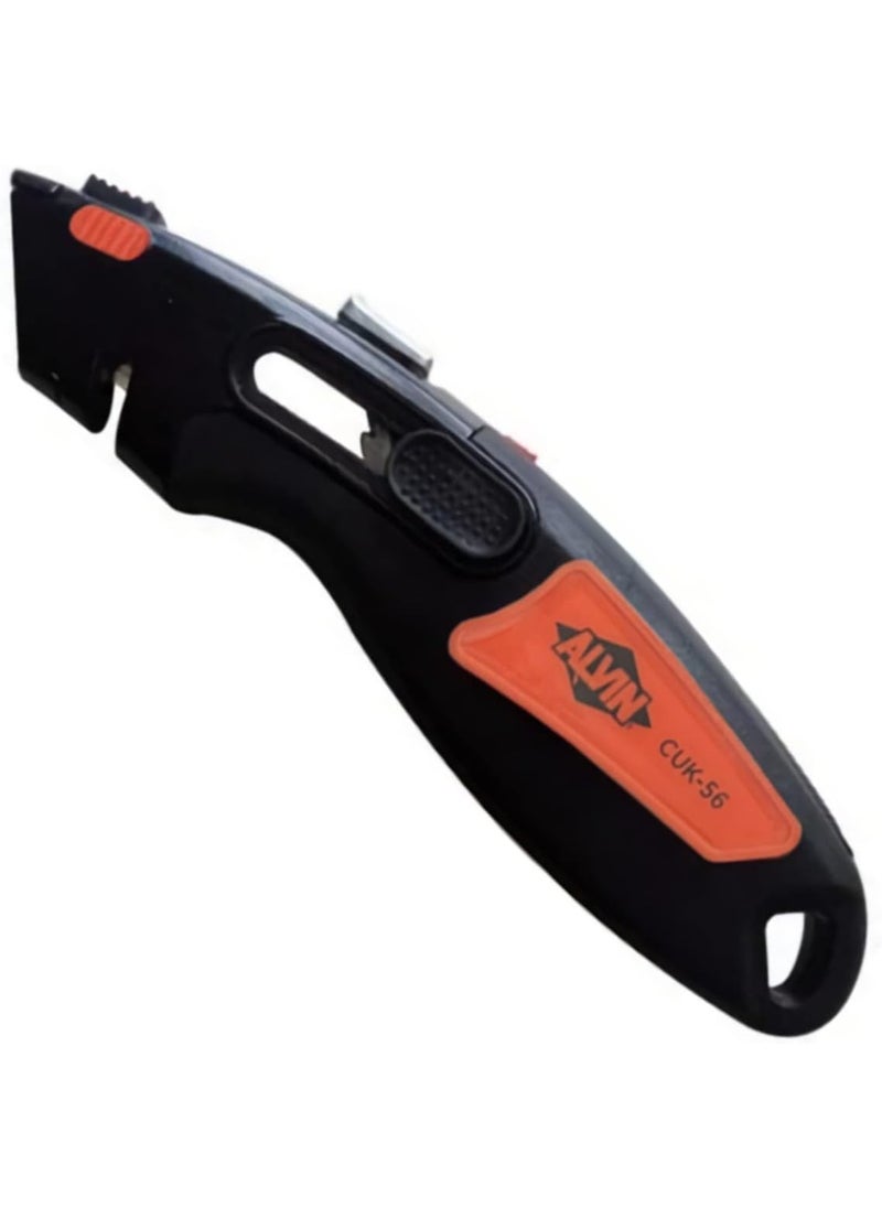 Alvin Alvin CUK56 Premium Utility Cutter Rubberized Grip Retractable Blade 2 Extra Blades Included  - Image 1