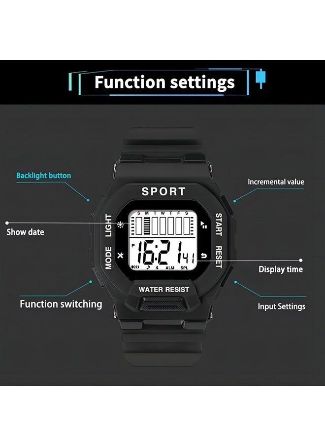 Generic - Kids Multifunction Sports Water Resistant Digital Watch Multicolour - Image 1