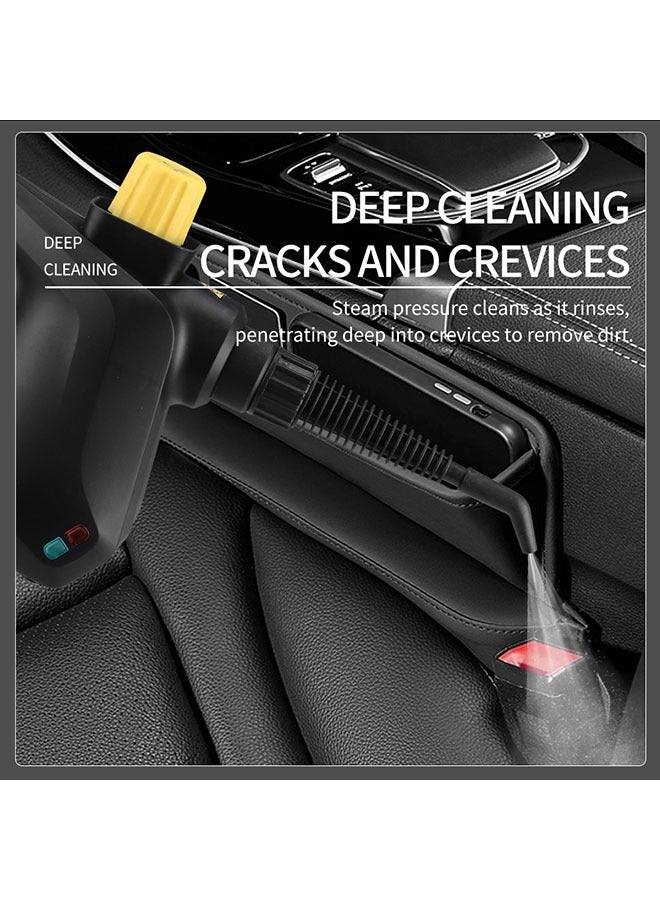 Hihonor 1000W Handheld Steam Cleaner with 9pcs Accessories & Safety Lock,2.5M Extended Power Cord, Multi-Purpose Home Use Portable Steamer for Cleaning suit for Floor,Car,Carpet, Upholstery,Couch,Tile, Windows Cleaning,ABS Material,Save Time and Effort (Black) - Image 5