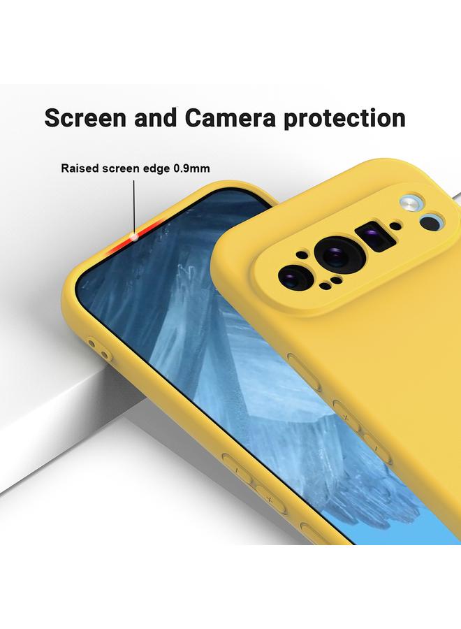 اس-توب جراب لهاتف Google Pixel 9 Pro XL مصنوع من السيليكون السائل المقاوم للصدمات بلون نقي - Image 3