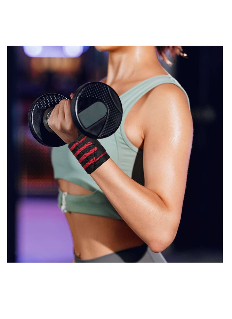 Excefore - Wrist Wraps,18" Lifting Wrist Support with Heavy Duty Thumb Loop Can Prevent Wrist Strains and Sprains During Exercise, for Men and Women, Strength Training, Bodybuilding, Weight Lifting - Image 1