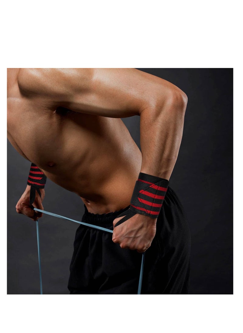 Excefore - Wrist Wraps,18" Lifting Wrist Support with Heavy Duty Thumb Loop Can Prevent Wrist Strains and Sprains During Exercise, for Men and Women, Strength Training, Bodybuilding, Weight Lifting - Image 1