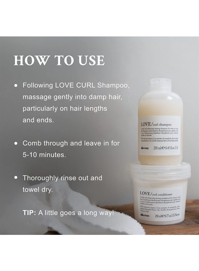 Davines LOVE Curl Conditioner | Curly Hair Conditioner for Hydrating + Elasticizing Curls | Great For Wavy and Curly Hair Types | 8.77 fl oz - Image 2