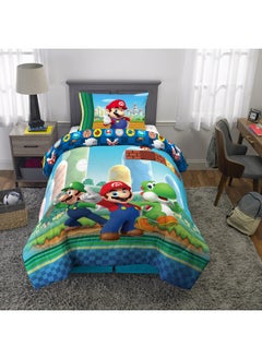 Kids Bedding Super Soft Comforter And Sheet Set 4 Piece Twin Size Mario - pzsku/ZAD109D38E2A589038654Z/45/_/1721028204/6d8b02c2-9f6e-459c-83e7-cd224e5930e4