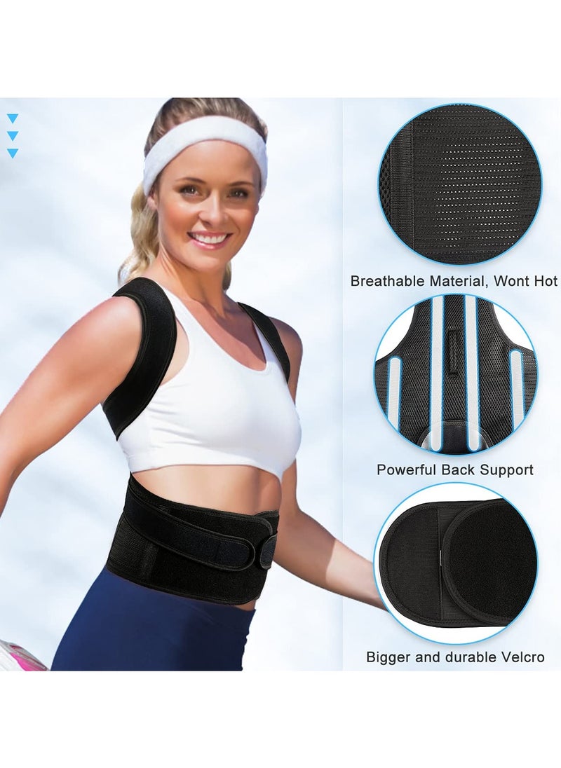 KASTWAVE Posture Corrector for Men&Women, Back Brace for Back Lumbar Support and Upright Back  Breathable Back Straightener Posture Improve and Neck Shoulders Pain Relieve, Large ( Waist 36 - 41Inch )  - Image 3