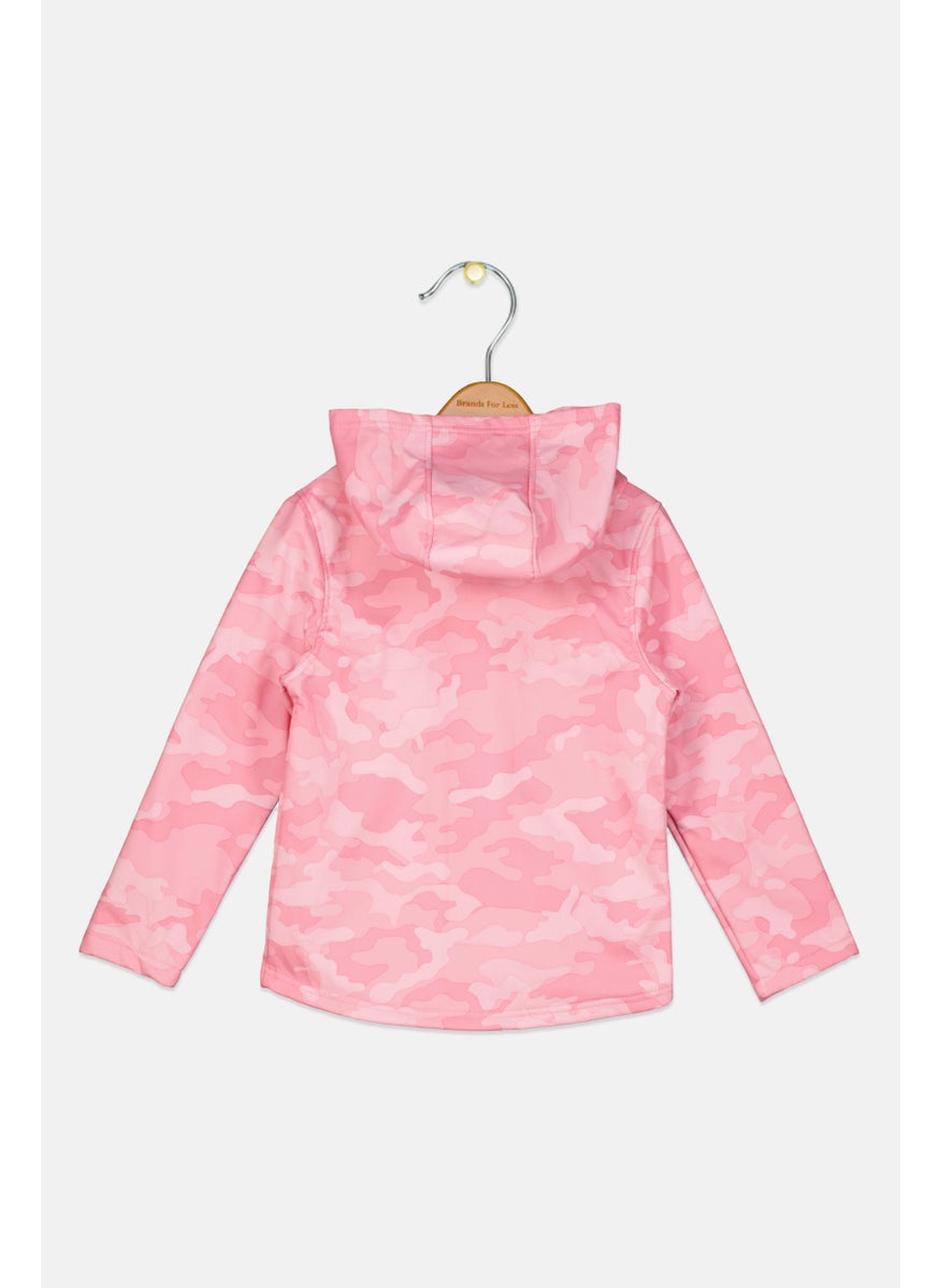 Body Glove - Kids Girl Printed Hooded Jacket, Pink - Image 1