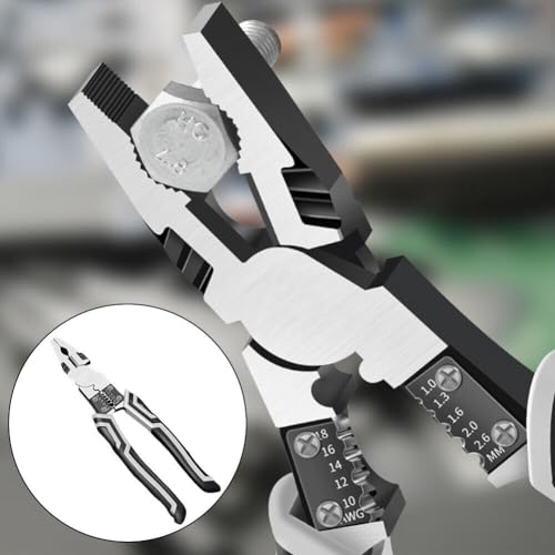 Kriq 7 in 1 Wire Stripping Tool, Wire Cutter With Gripping, Wrench, Crimping, Wire Precision Hand Tool Cable Stripping Cutting, Multifunction Terminal Crimping Wire Piler And Stripper. - Image 3