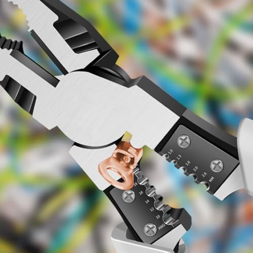 Kriq 7 in 1 Wire Stripping Tool, Wire Cutter With Gripping, Wrench, Crimping, Wire Precision Hand Tool Cable Stripping Cutting, Multifunction Terminal Crimping Wire Piler And Stripper. - Image 4