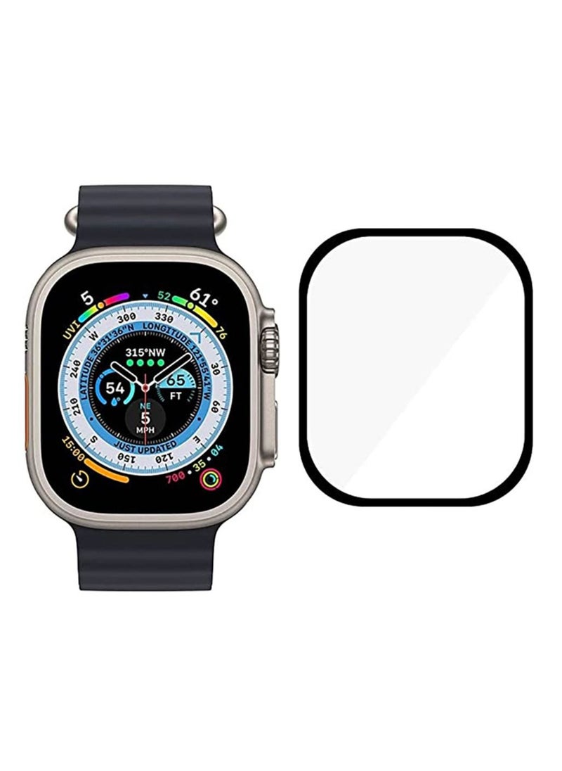 Generic - Apple Watch Ultra 49mm Screen Protector Film Not Glass - Black - Image 1