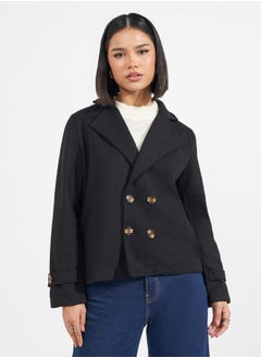 Regular Fit Short Length Wool Look Blazer