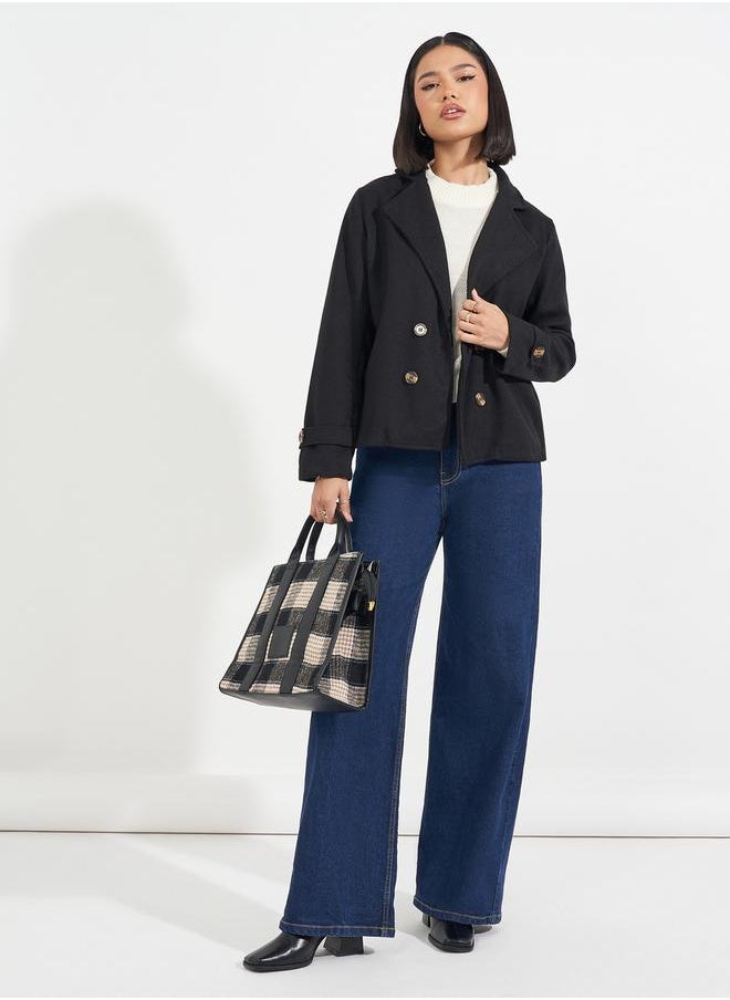 Styli - Regular Fit Short Length Wool Look Blazer - Image 1