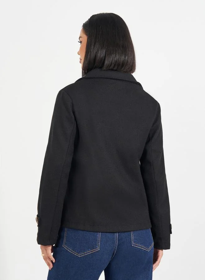 Styli Regular Fit Short Length Wool Look Blazer
