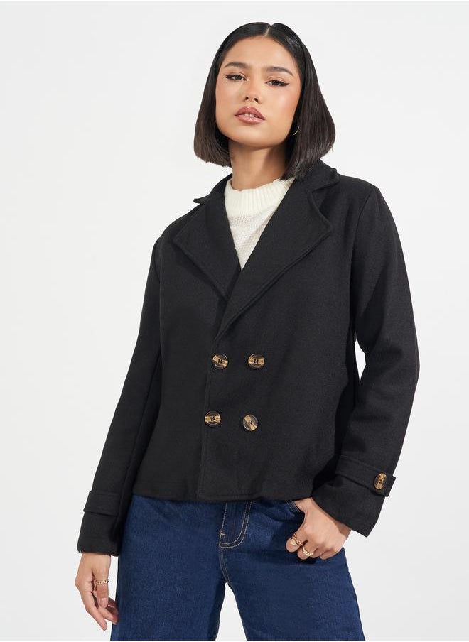 Styli - Regular Fit Short Length Wool Look Blazer - Image 1