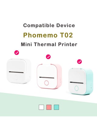 3 Rolls Thermal Sticker Paper 50×3.5m(Inch 1.97"×137.8"),  Compatible with T02 & M02X & M832 |2 Year (Black on White) - view 2