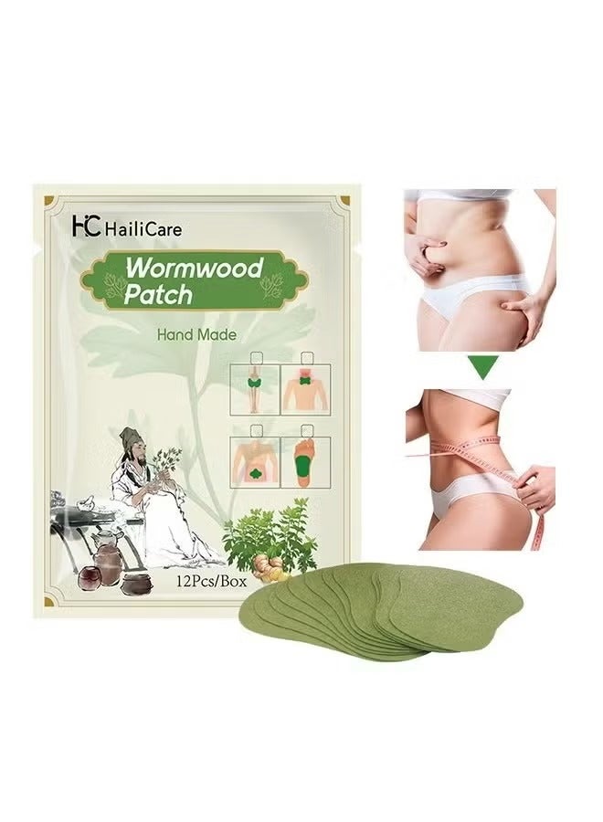 12 Pcs Wormwood Patch, Herbal Foot Therapy Patch Foot Pain Relief PatchLong-Lasting of Muscle and Joint Pain Herbal Patches Combo,Can Effectively Dispel The Body Moisture And Grease,Help You Get Rid O