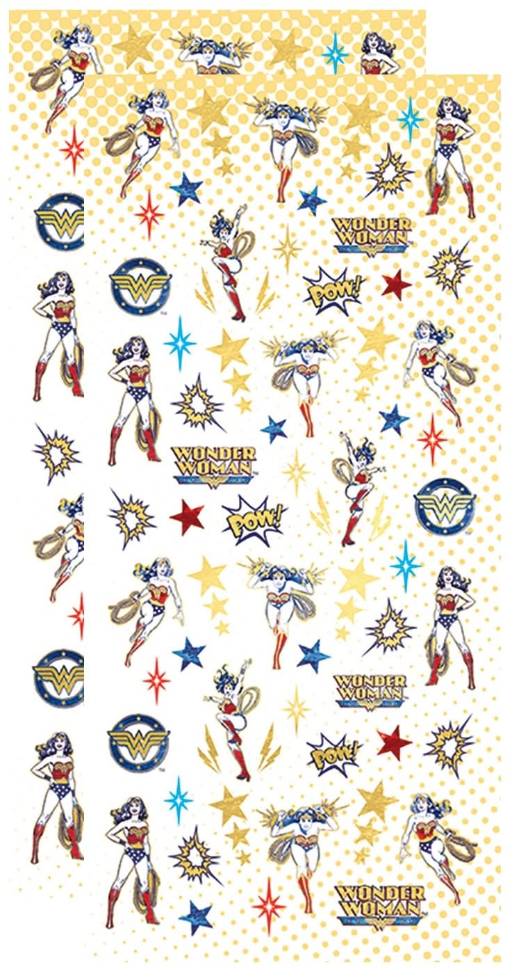 Playhouse DC Comics Wonder Woman Micro Mini Sticker Sheet for Crafts Trading Collecting - Image 2