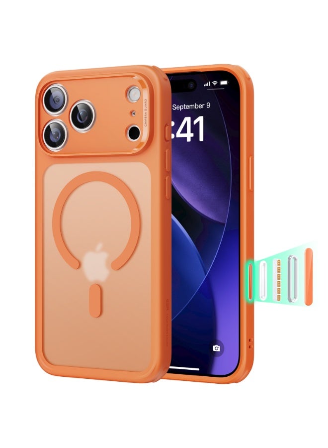 ESR Classic Hybrid Magnetic Case (Camera Control), Compatible with iPhone 17 Pro Max, Frosted Orange orange - Image 1