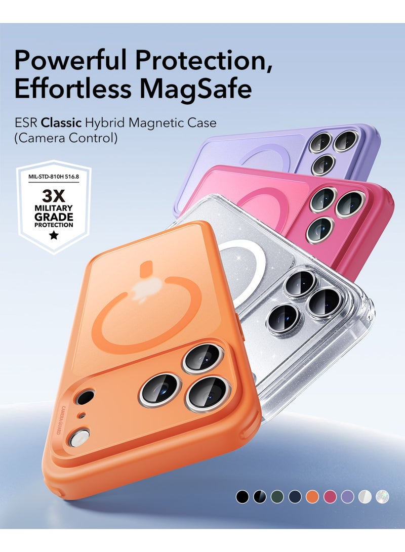 ESR Classic Hybrid Magnetic Case (Camera Control), Compatible with iPhone 17 Pro Max, Frosted Orange orange - Image 2