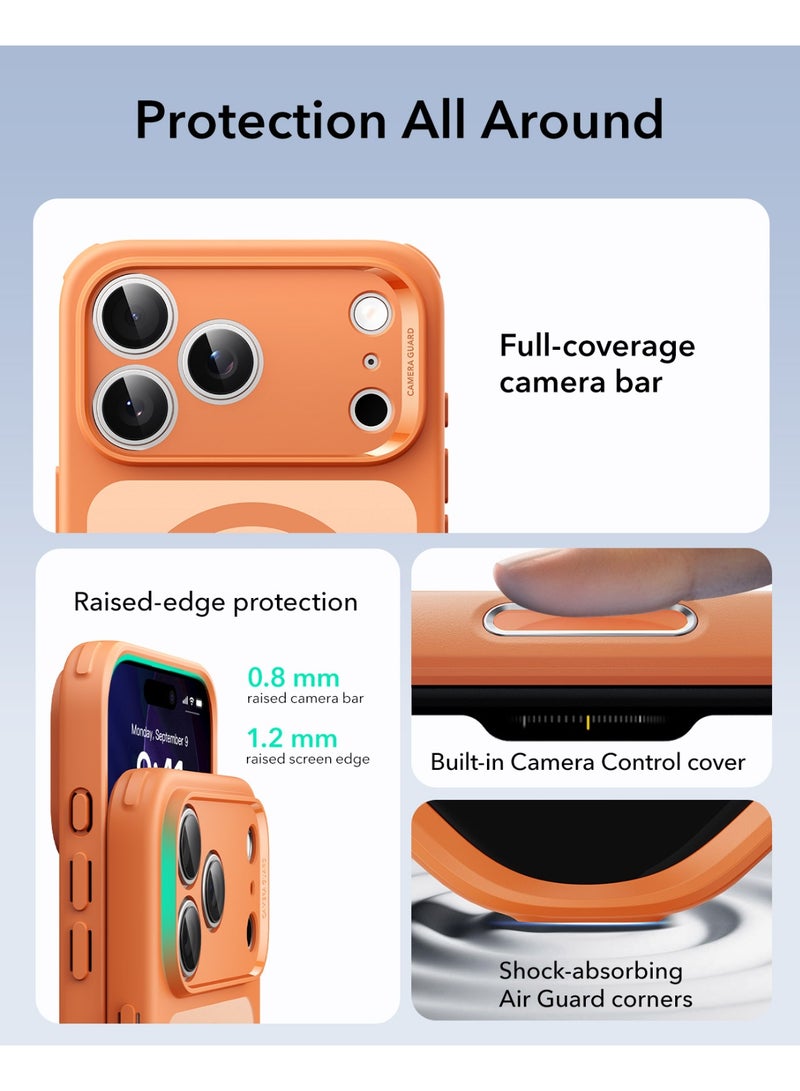 ESR Classic Hybrid Magnetic Case (Camera Control), Compatible with iPhone 17 Pro Max, Frosted Orange orange - Image 3