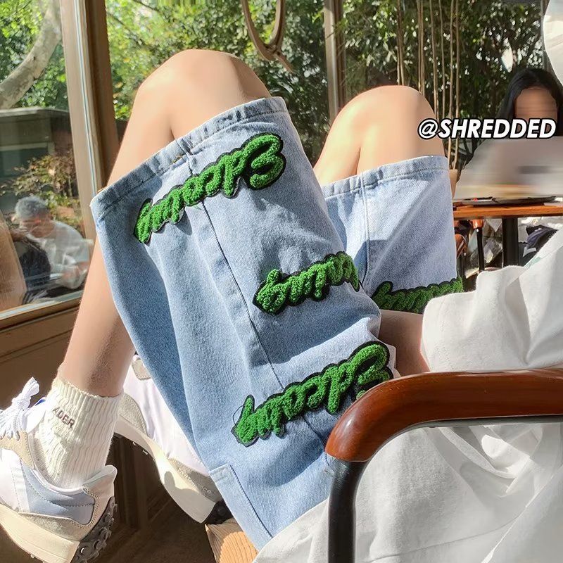 Denim Shorts Men'S Summer Thin High Street Retro Shorts American Loose Casual Fashion Brand Shorts Men - Image 5