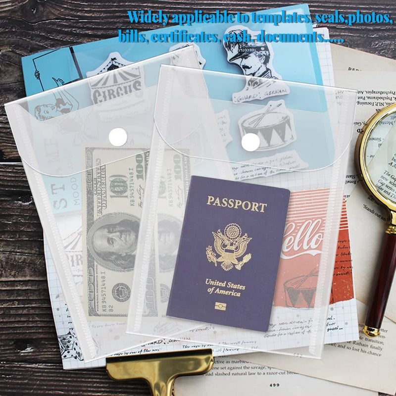 Vmiapxo 40 Pack Stamp and Die Storage Pockets, Reusable Small Plastic Envelopes Waterproof Sticker Organizer Receipt Holder Photo Storage Folders (5" x 7") - Image 5